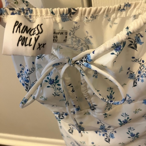Princess Polly, Jayde mini dress blue/white, size 8 - Picture 5 of 5